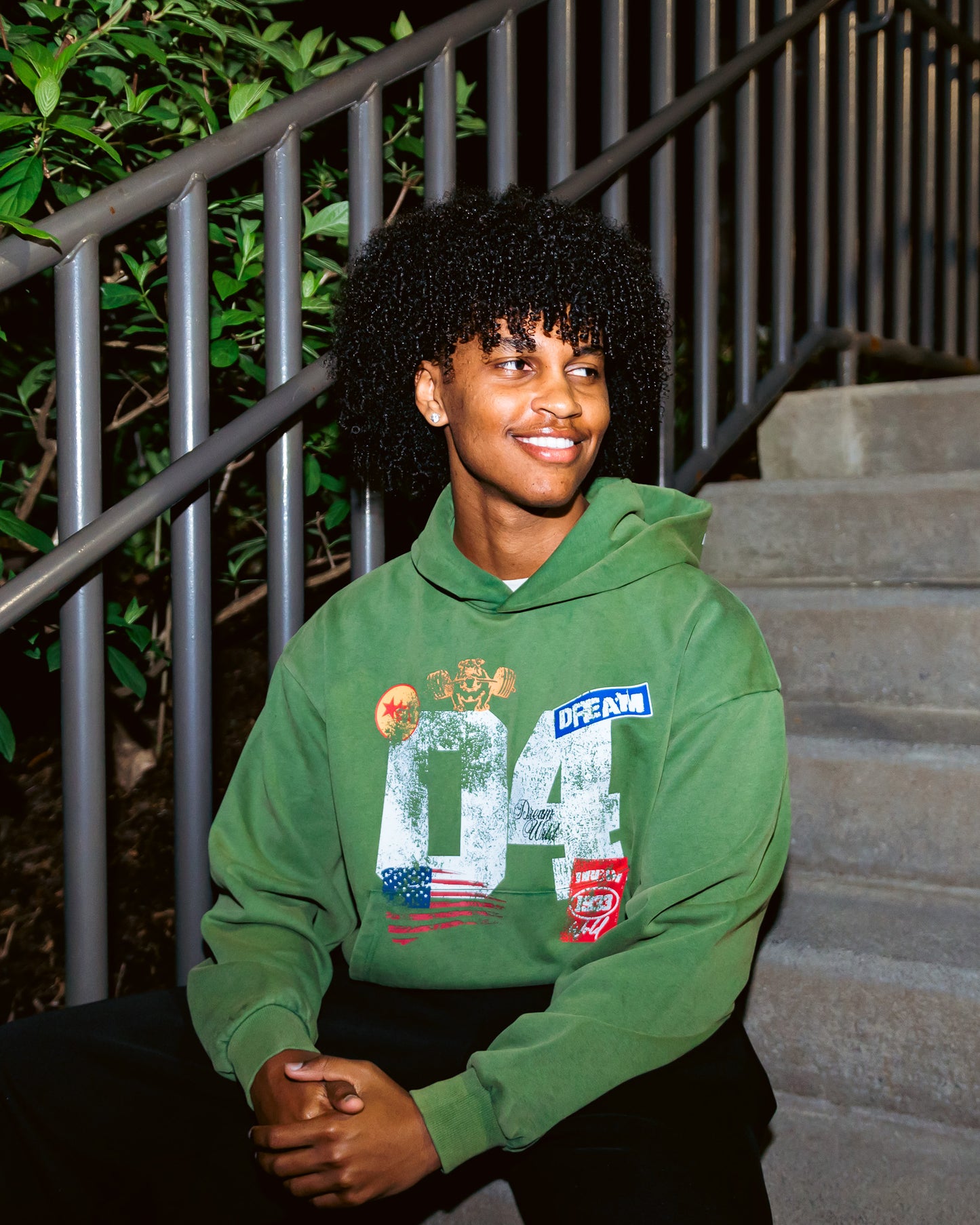 Green Graphic Hoodie