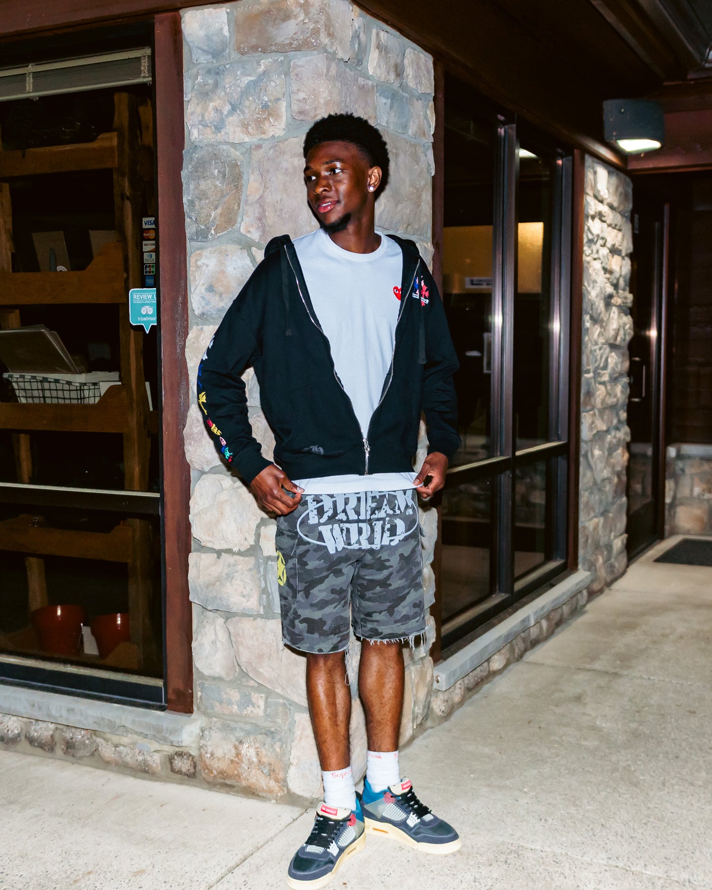 Black Camo DreamWrld Jorts