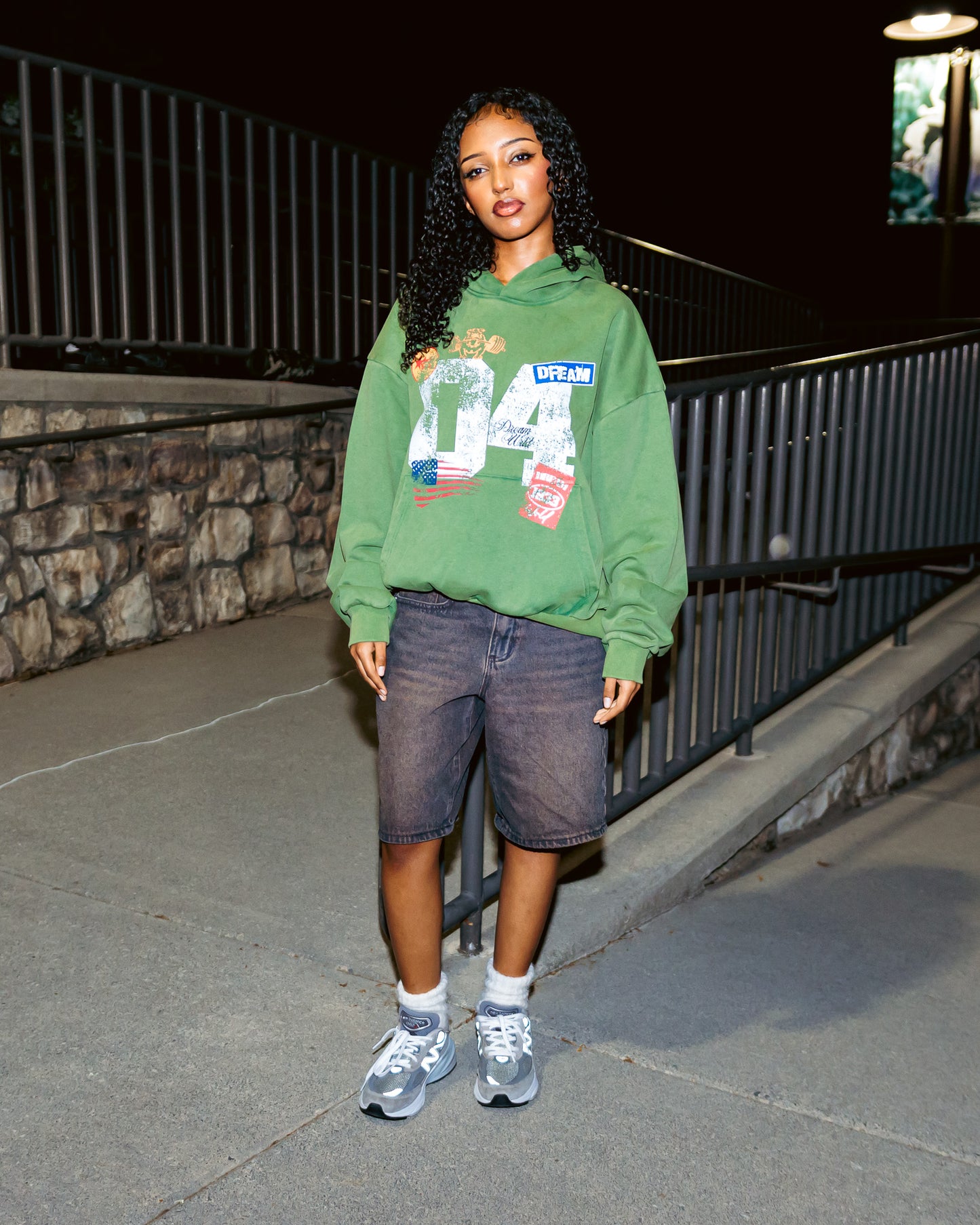 Green Graphic Hoodie