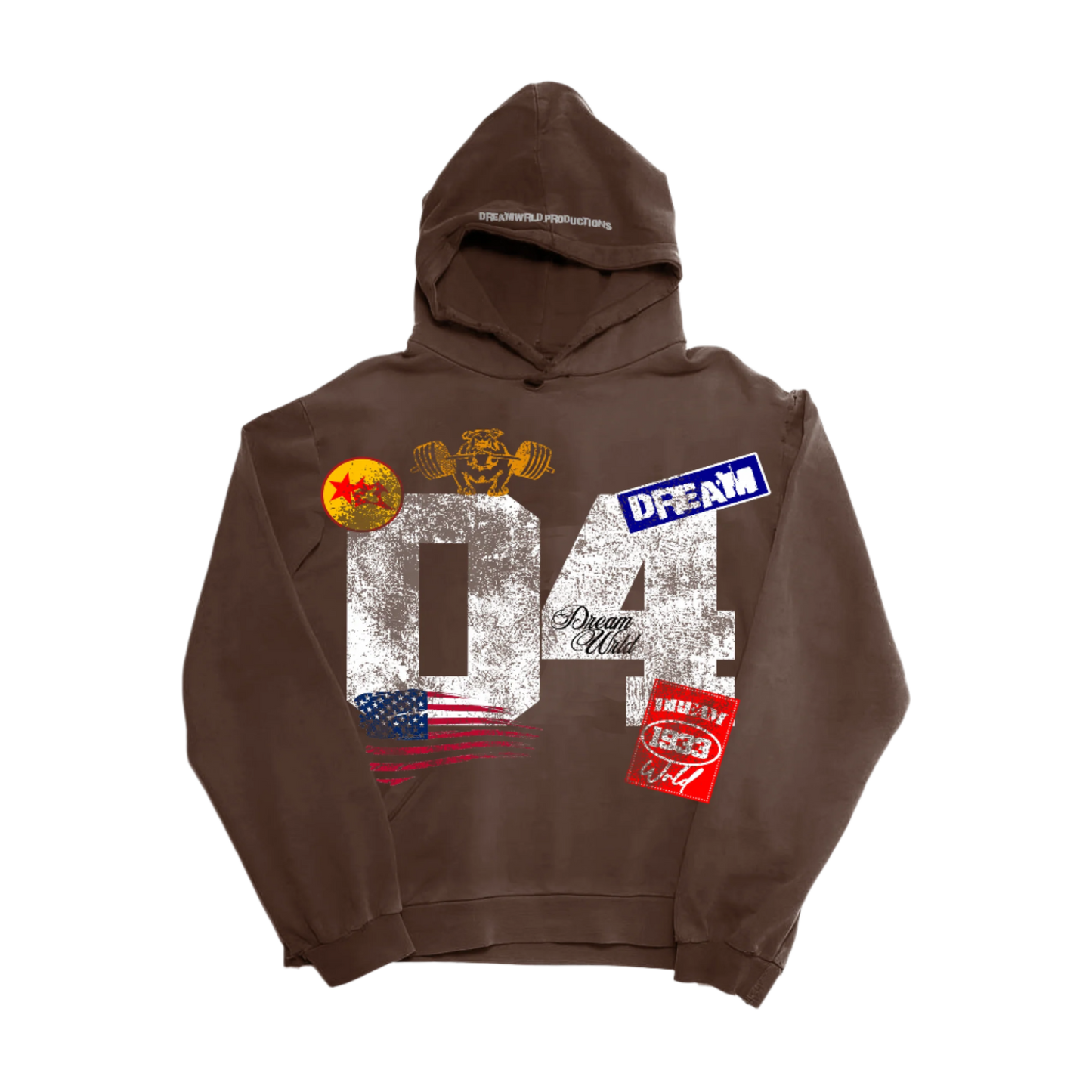 Brown Graphic Hoodie