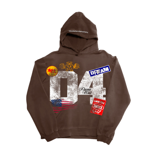 Brown Graphic Hoodie