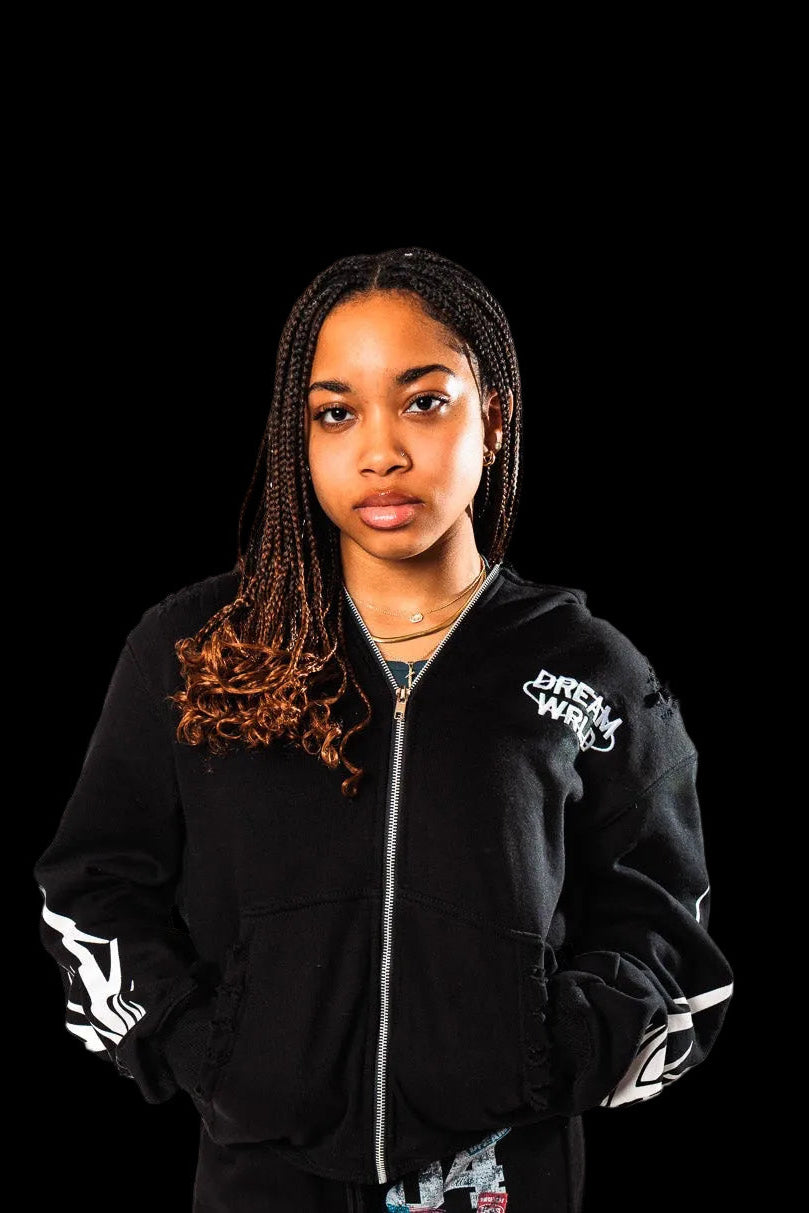 Black Graphic DreamWrld Zip Up Jacket