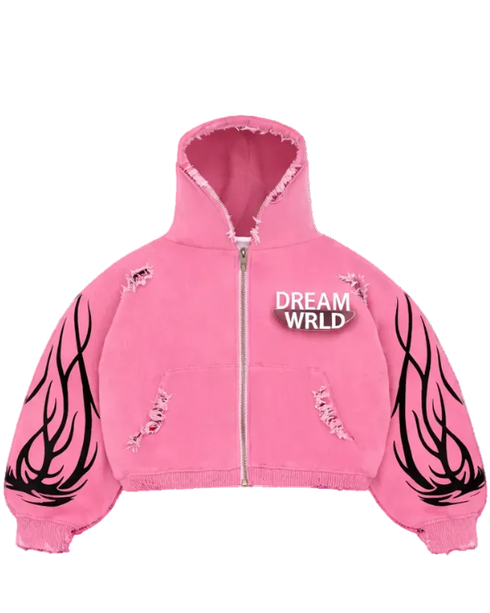 Pink Graphic DreamWrld Zip Up Jacket