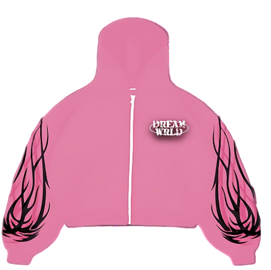 Pink Graphic DreamWrld Zip Up Jacket