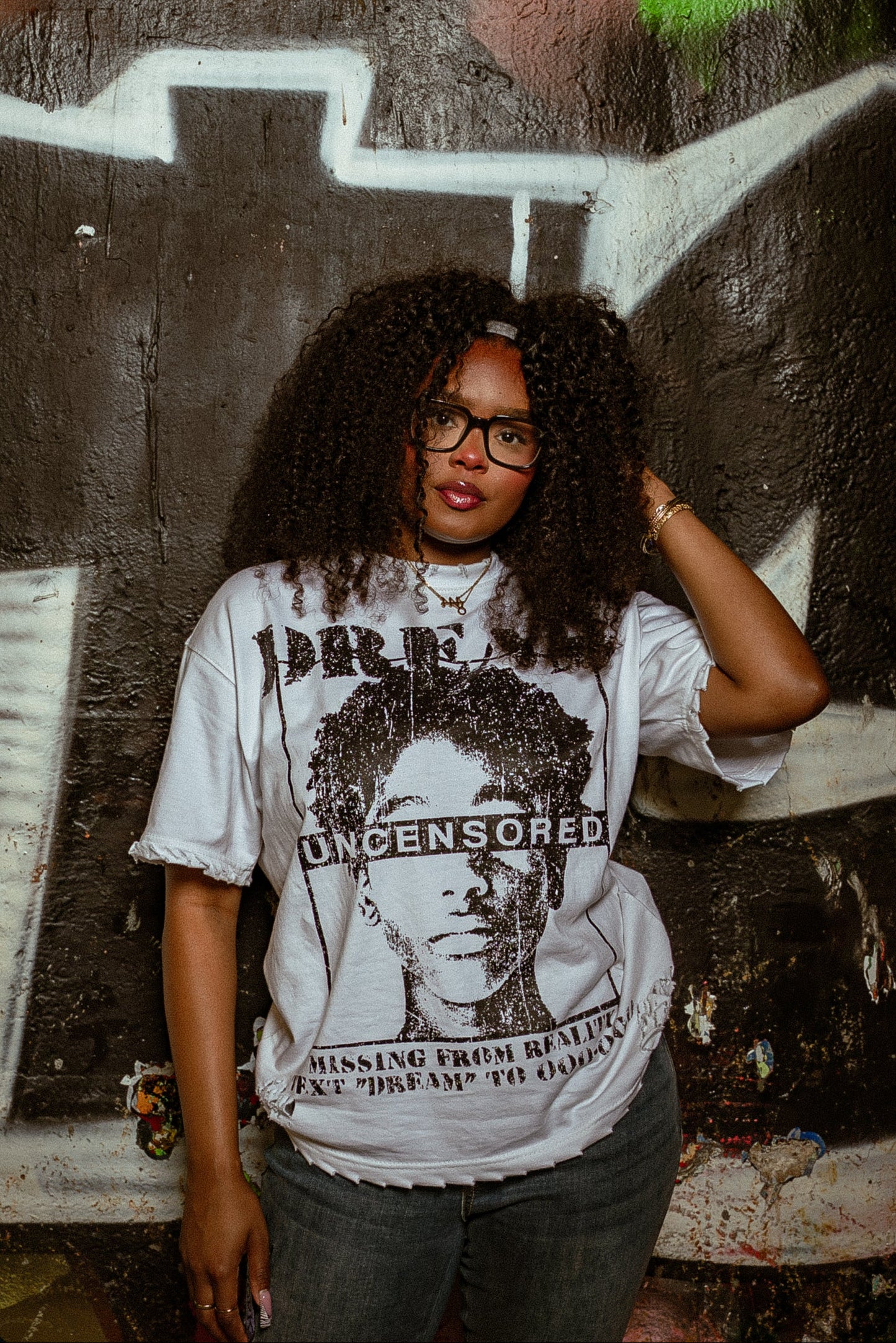 Uncensored White Graphic Tee