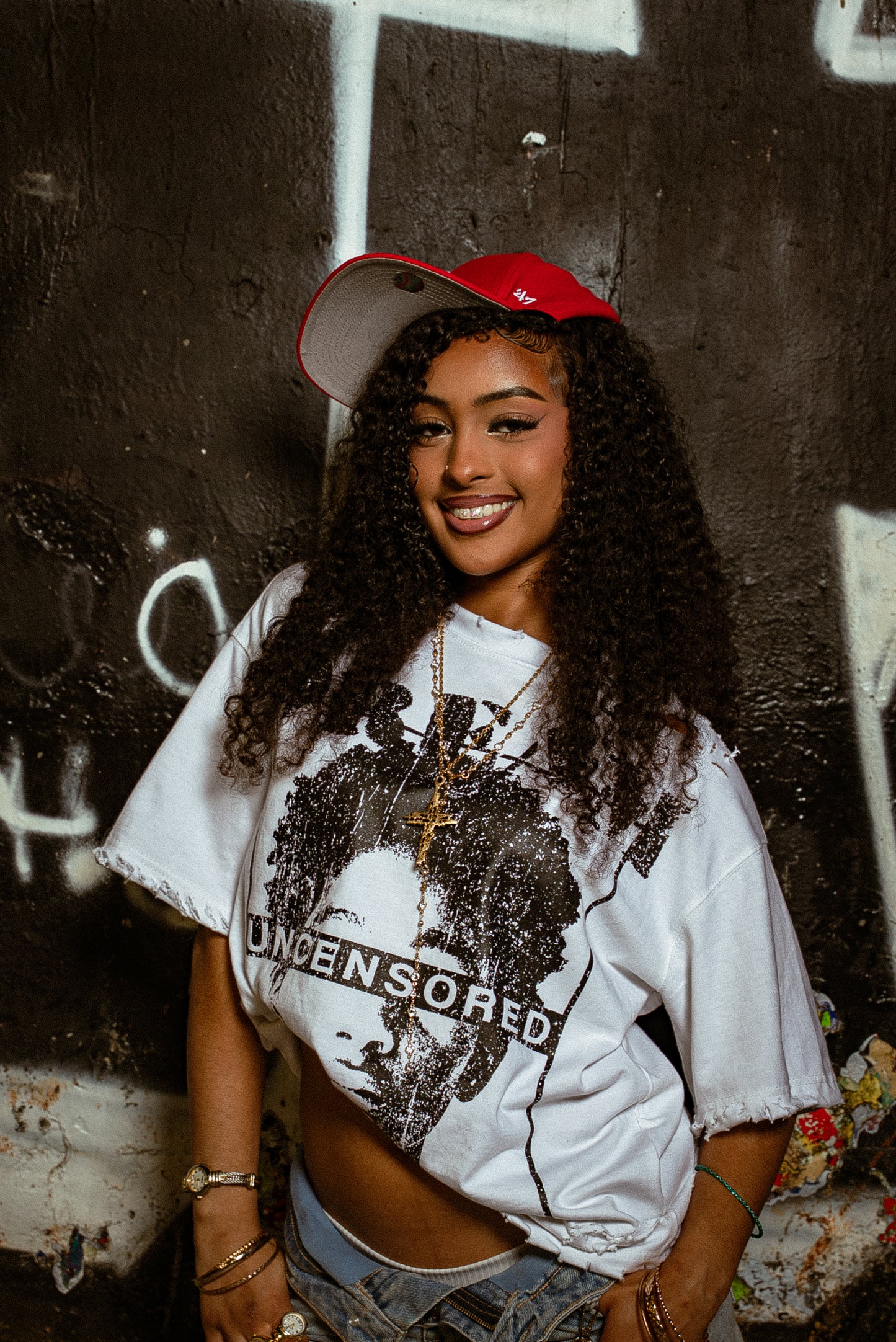 Uncensored White Graphic Tee